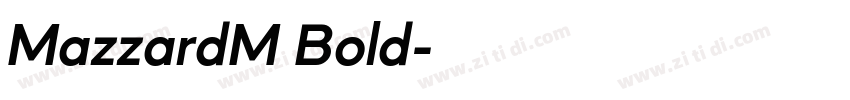 MazzardM Bold字体转换